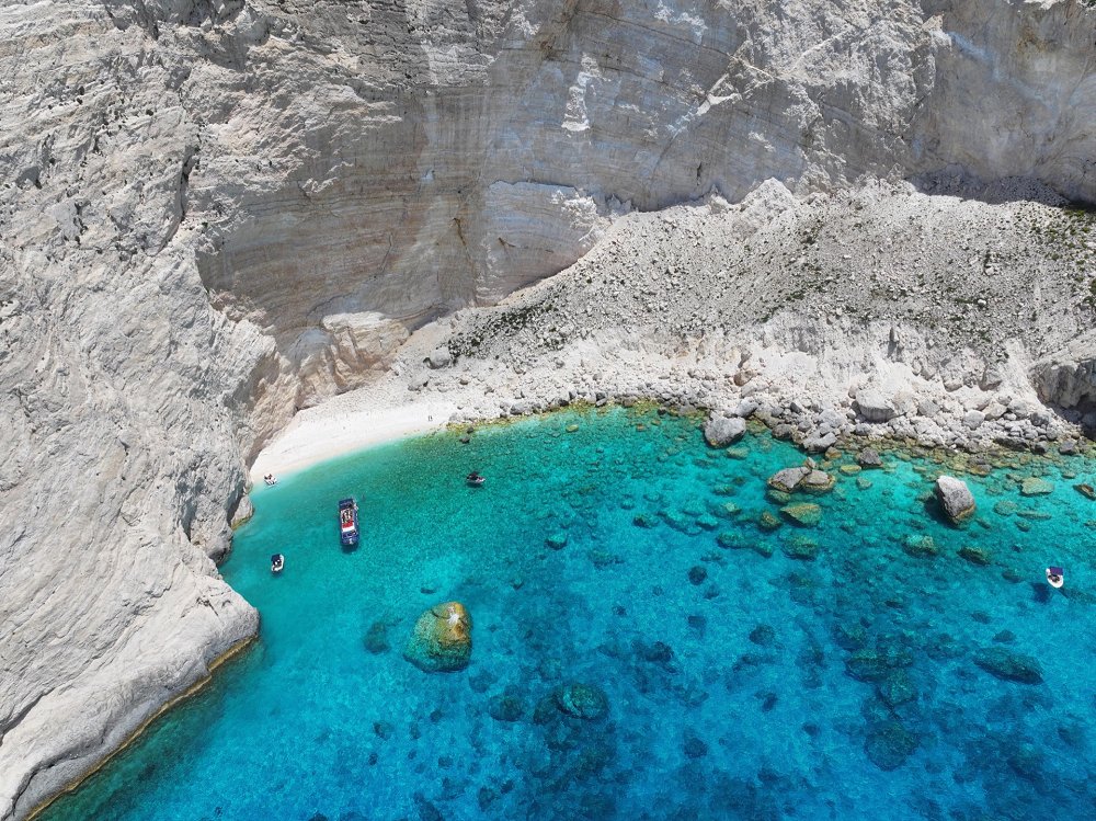 Boat White Beach Zakynthos